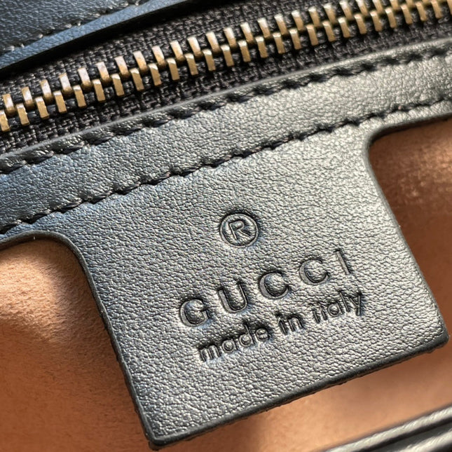 GG MARMONT MATELASSÉ LARGE 26 BAG BLACK CALFSKIN