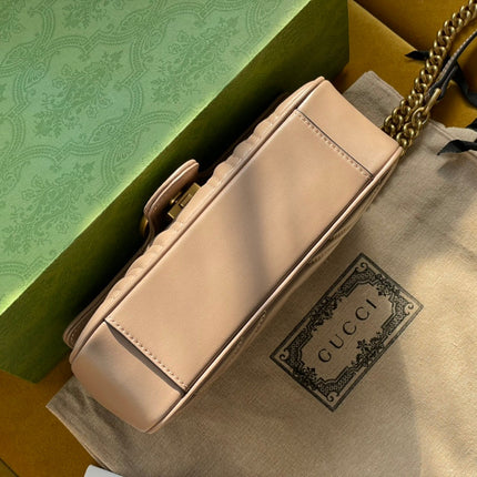 GG MARMONT MATELASSÉ SMALL 22 BAG BEIGE CALFSKIN