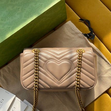 GG MARMONT MATELASSÉ SMALL 22 BAG BEIGE CALFSKIN