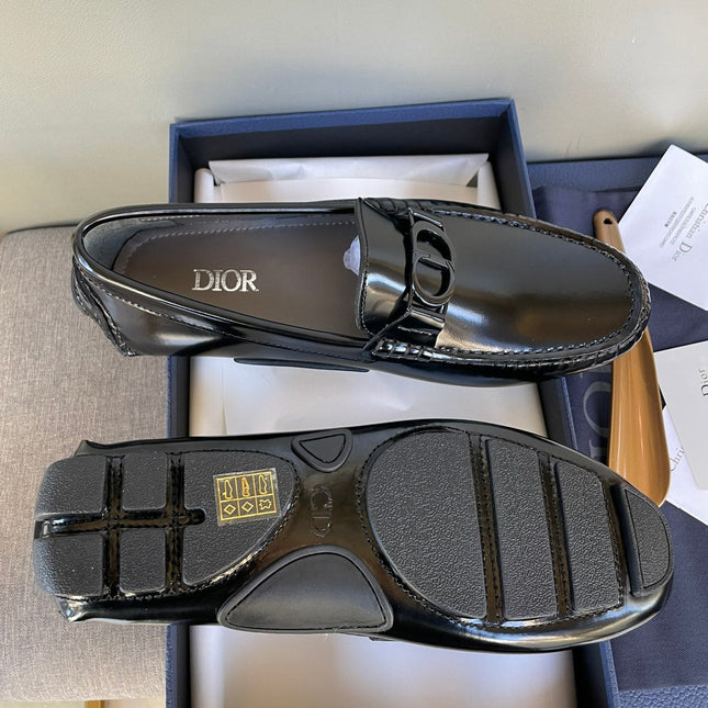 CD ODÉON LOAFER BLACK POLISHED CALFSKIN