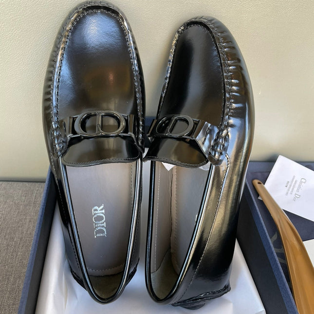 CD ODÉON LOAFER BLACK POLISHED CALFSKIN
