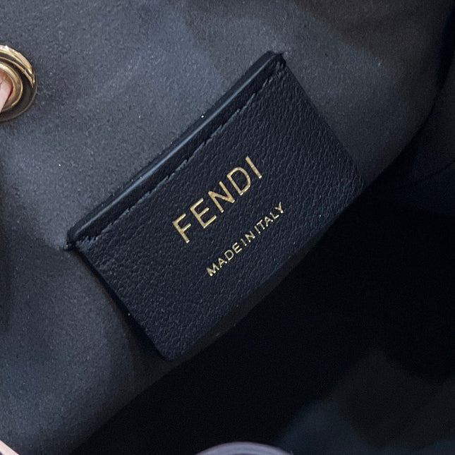 MON TRESOR MINI 18 BAG IN PEACHY PINK CALFSKIN FF WITH GOLD HARDWARE