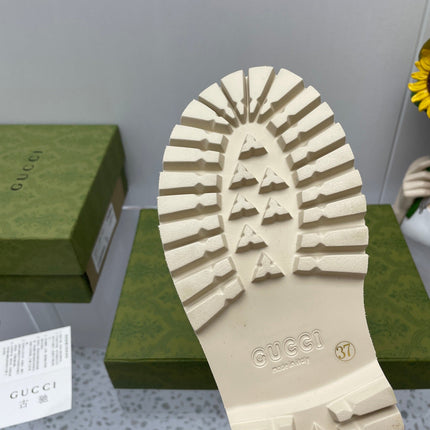 GG PLATFORM PERFORATED G SANDAL CREAM IP FOAM