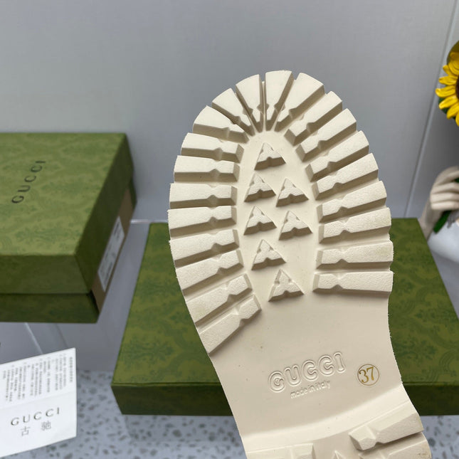 GG PLATFORM PERFORATED G SANDAL CREAM IP FOAM