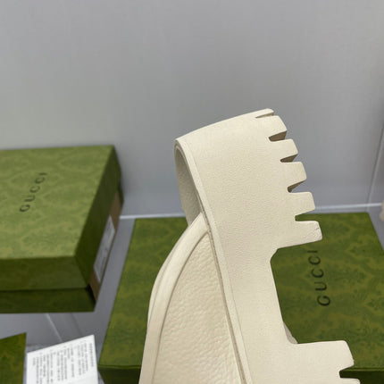 GG PLATFORM PERFORATED G 55 SANDAL CREAM IP FOAM