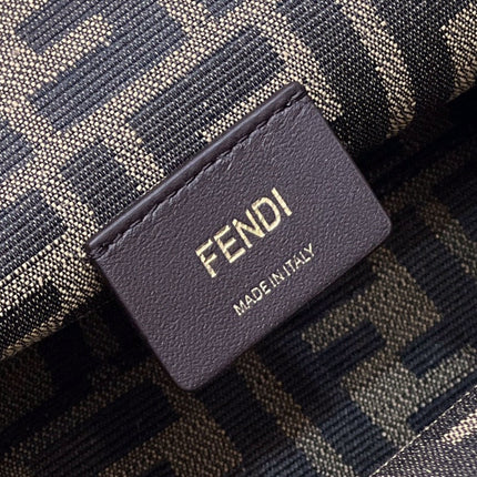 FENDI FIRST SMALL 26 WHITE LEATHER BAG WITH EXOTIC DETAILS