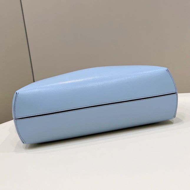 FENDI FIRST SMALL 32 IN LIGHT BLUE NAPPA LEATHER BAG GOLD HARDWARE