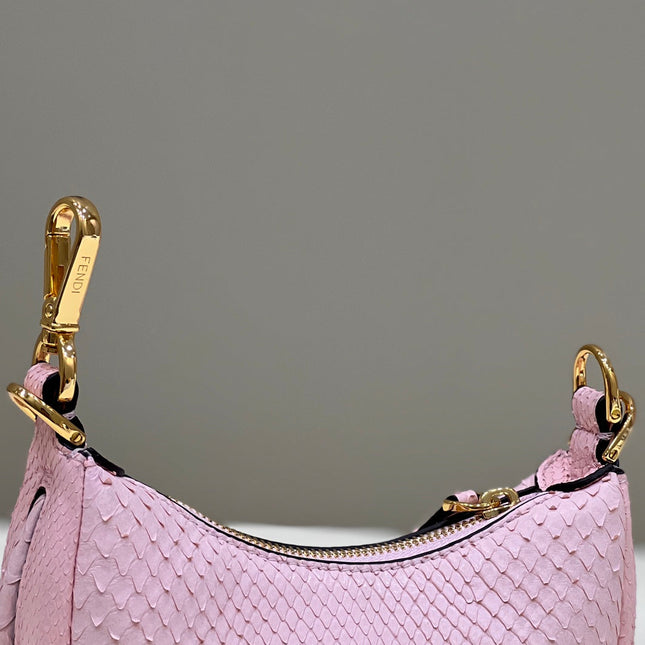 FENDIGRAPHY MINI 16 BAG IN LIGHT PINK CALFSKIN GOLD HARDWARE