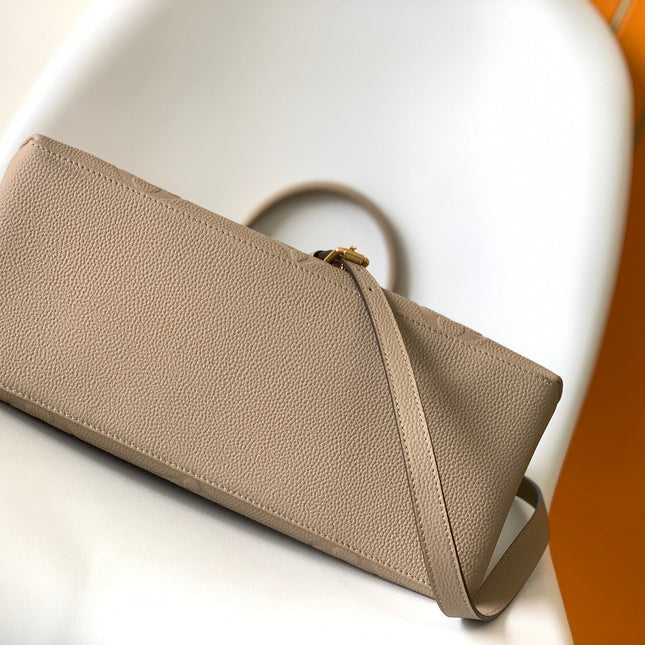 PETIT PALAIS PM MEDIUM SHOULDER BAG 29 IN BROWN EMBOSSED COWHIDE GOLD-TONE HARDWARE