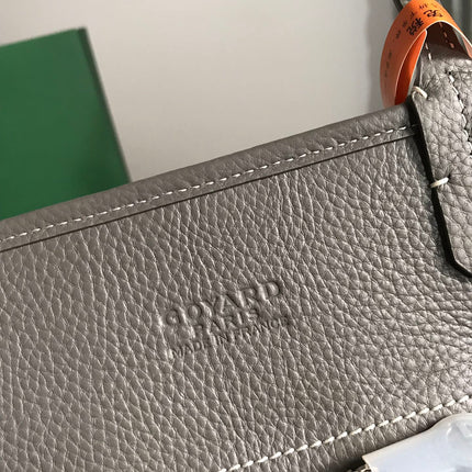 HARDY PM BAG 40 IN GRAY GOYARDINE CANVAS AND TAURILLON LEATHER TRIM