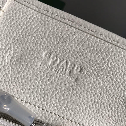 HARDY PM BAG 40 IN WHITE GOYARDINE CANVAS AND TAURILLON LEATHER TRIM