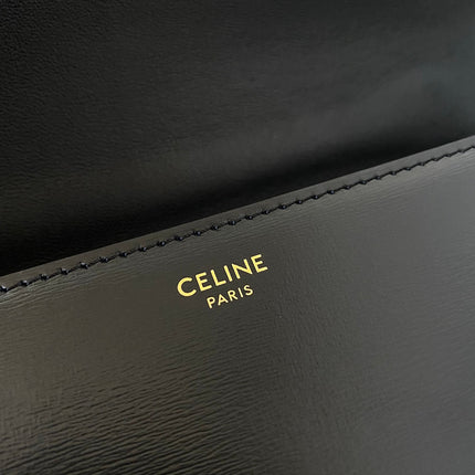 20 CHAIN EMBOSSED ARMPIT BAG BLACK CALFSKIN