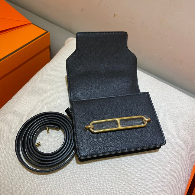 HM RoulisSlim Wallet 12.7 Black Calfskin