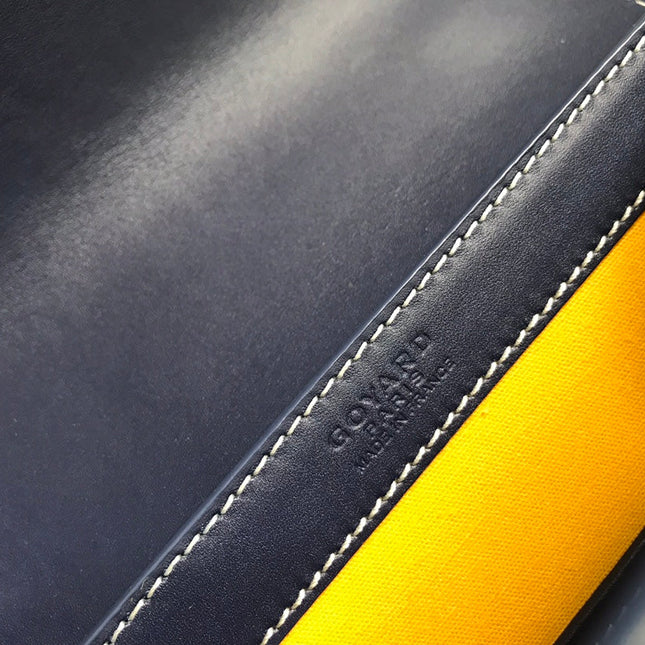 SAÏGON PM BAG 28 IN NAVY BLUE GOYARDINE CANVAS AND CALFSKIN