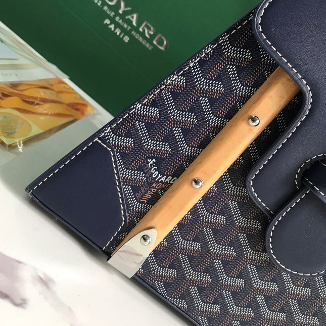 SAÏGON PM BAG 28 IN NAVY BLUE GOYARDINE CANVAS AND CALFSKIN