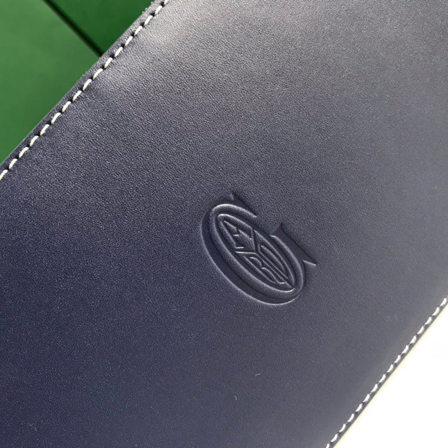 SAÏGON PM BAG 28 IN NAVY BLUE GOYARDINE CANVAS AND CALFSKIN