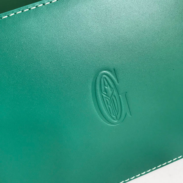 SAÏGON PM BAG 28 IN GREEN GOYARDINE CANVAS AND CALFSKIN