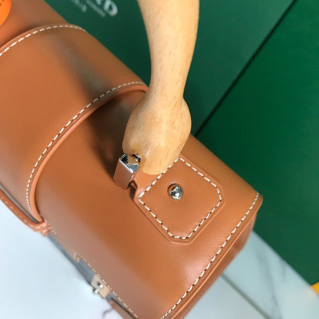 SAÏGON PM BAG 28 IN BROWN GOYARDINE CANVAS AND CALFSKIN