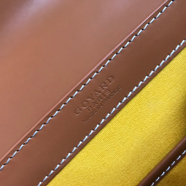 SAÏGON PM BAG 28 IN BROWN GOYARDINE CANVAS AND CALFSKIN