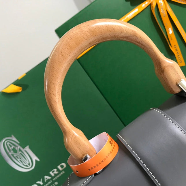 SAÏGON PM BAG 28 IN GREY GOYARDINE CANVAS AND CALFSKIN