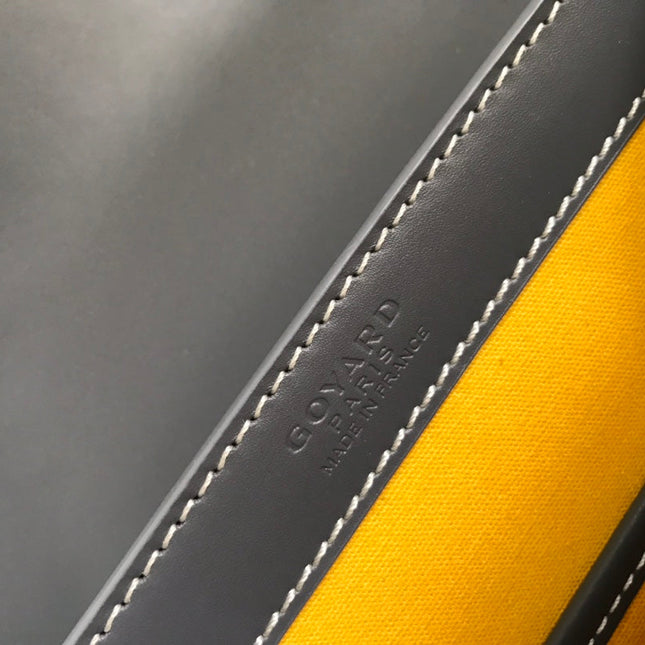 SAÏGON PM BAG 28 IN GREY GOYARDINE CANVAS AND CALFSKIN