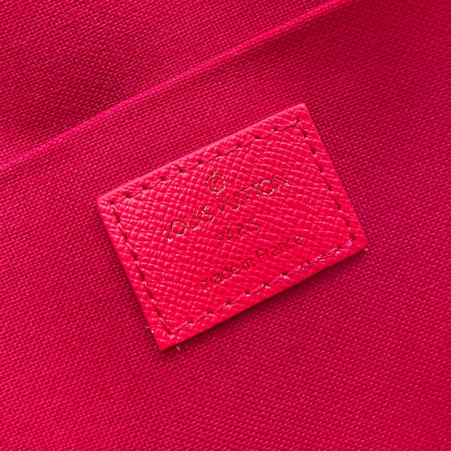 FÉLICIE POCHETTE 21 IN BROWN DAMIER EBENE COATED CANVAS GOLD HARDWARE