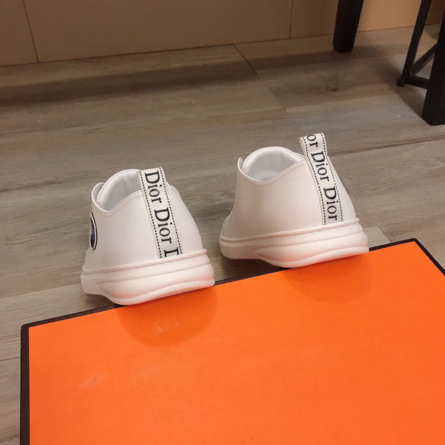 CD B23 LOW-TOP CIRCLE ICON SNEAKER WHITE CALFSKIN