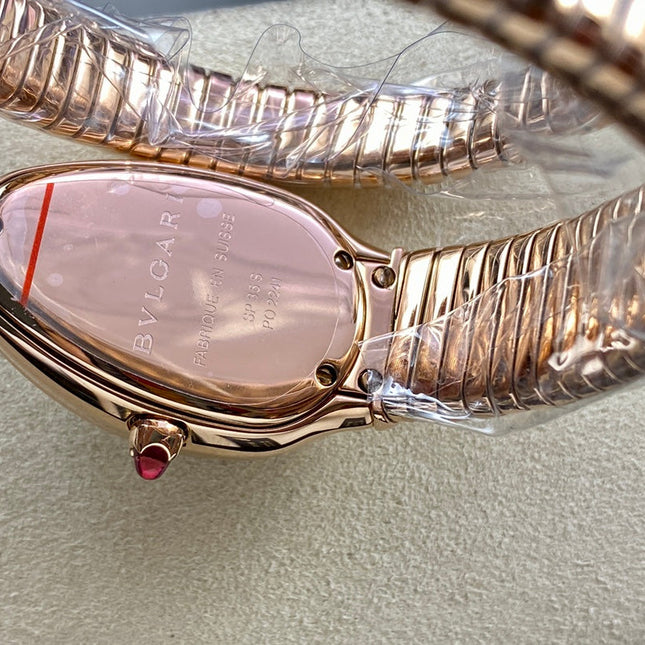 SERPENTI TUBOGAS QUARTZ ROSE GOLD ATTACHED DIAMOND BEZEL