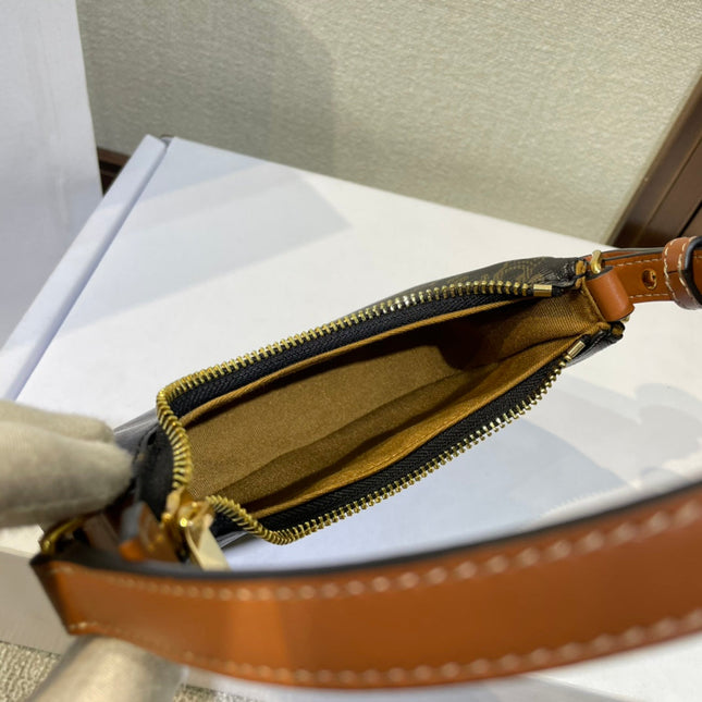 AVA BAG 75MM IN BLACK TRIOMPHE CANVAS AND CALFSKIN