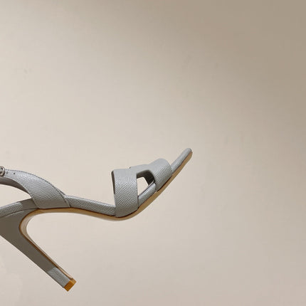 SLINGBACK SANDAL ETERNITE 105 CREAM GRAY LAMBSKIN