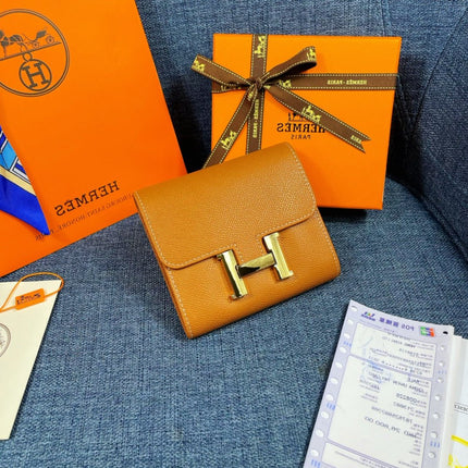 HM CONSTANCE 12 HONEY CALFSKIN GOLD HARDWARE
