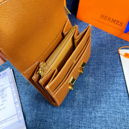 HM CONSTANCE 12 HONEY CALFSKIN GOLD HARDWARE