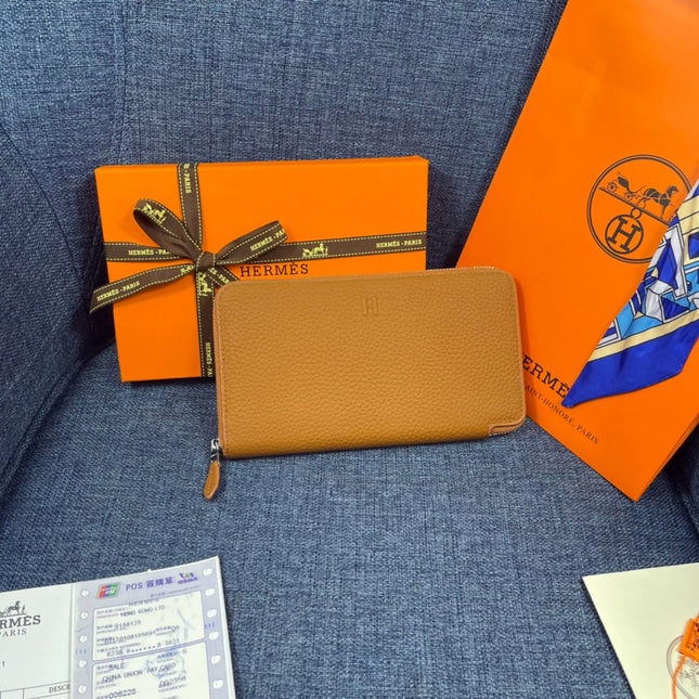 HM SILK'IN CLASSIC WALLET 19 BRONZE GRAINED CALFSKIN