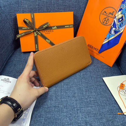 HM SILK'IN CLASSIC WALLET 19 BRONZE GRAINED CALFSKIN
