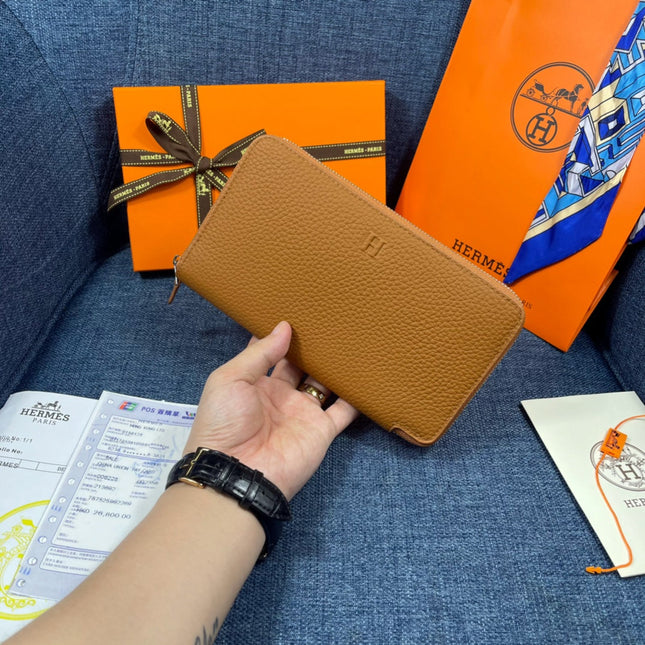 HM SILK'IN CLASSIC WALLET 19 BRONZE GRAINED CALFSKIN