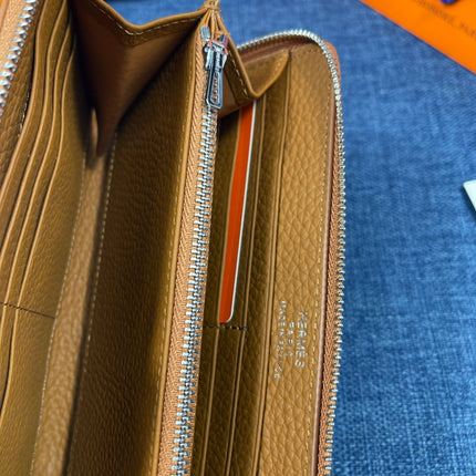 HM SILK'IN CLASSIC WALLET 19 BRONZE GRAINED CALFSKIN