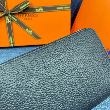 HM SILK'IN CLASSIC WALLET 19 BLACK GRAINED CALFSKIN