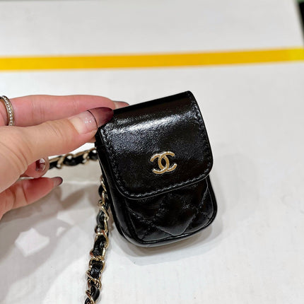 CHANEL 25S BACKPACK 23 IN BLACK SHINY CALFSKIN GOLD HARDWARE