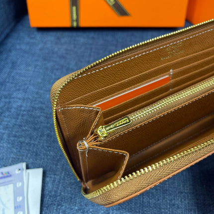 HM SILK'IN HOLED WALLET 19 BRONZE CALFSKIN