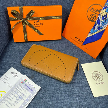 HM SILK'IN HOLED WALLET 19 BRONZE CALFSKIN