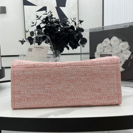 CC DEAUVILLE LARGE 38 TOTE BAG IN LIGHT PINK CANVAS
