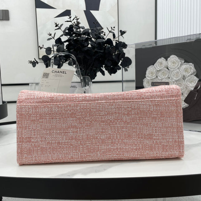 CC DEAUVILLE LARGE 38 TOTE BAG IN LIGHT PINK CANVAS