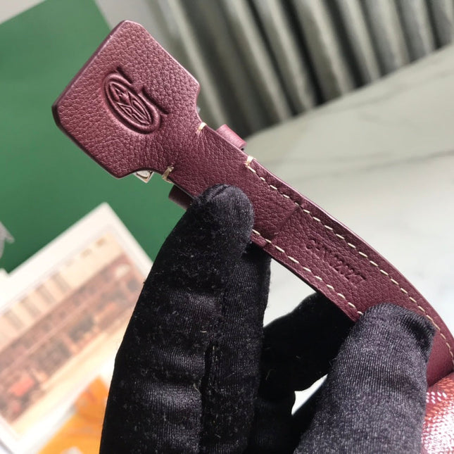 CHIEN GRIS BAG 33 IN WINE RED GOYARDINE CANVAS AND CALFSKIN TRIM