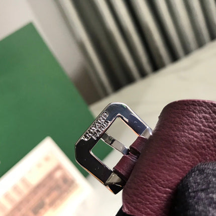 CHIEN GRIS BAG 33 IN WINE RED GOYARDINE CANVAS AND CALFSKIN TRIM