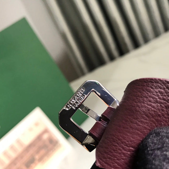 CHIEN GRIS BAG 33 IN WINE RED GOYARDINE CANVAS AND CALFSKIN TRIM