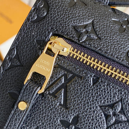 LV 25S POCHETTE METIS 25 IN BLACK MONOGRAM COATED CANVAS GOLD HARDWARE