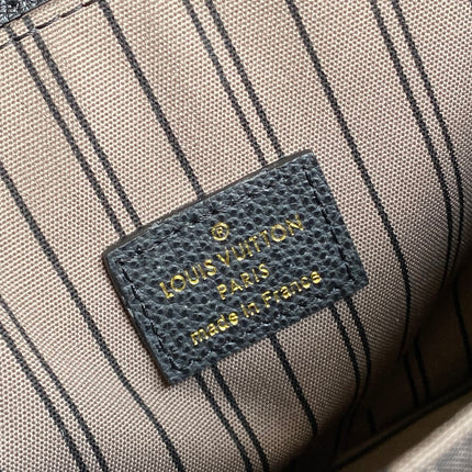 LV 25S POCHETTE METIS 25 IN BLACK MONOGRAM COATED CANVAS GOLD HARDWARE
