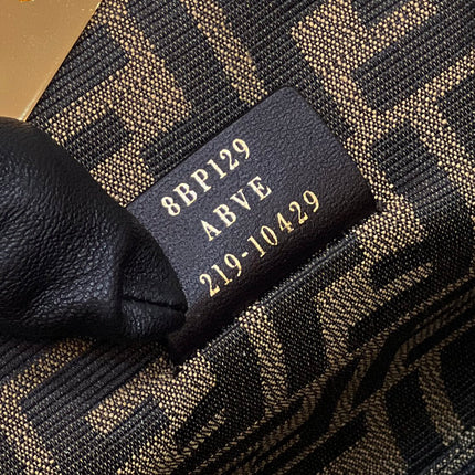FENDI FIRST SMALL 26 COFFEE BROWN LEATHER BAG WITH EXOTIC DETAILS