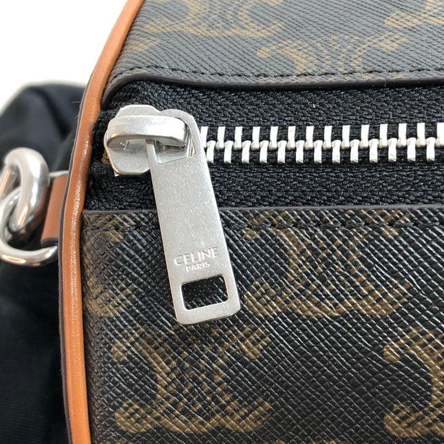 CYLINDRICAL 22  BAG BLACK PATTERN COWHIDE