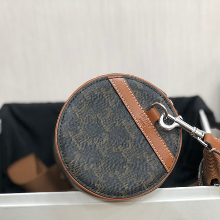 CYLINDRICAL 22  BAG BLACK PATTERN COWHIDE